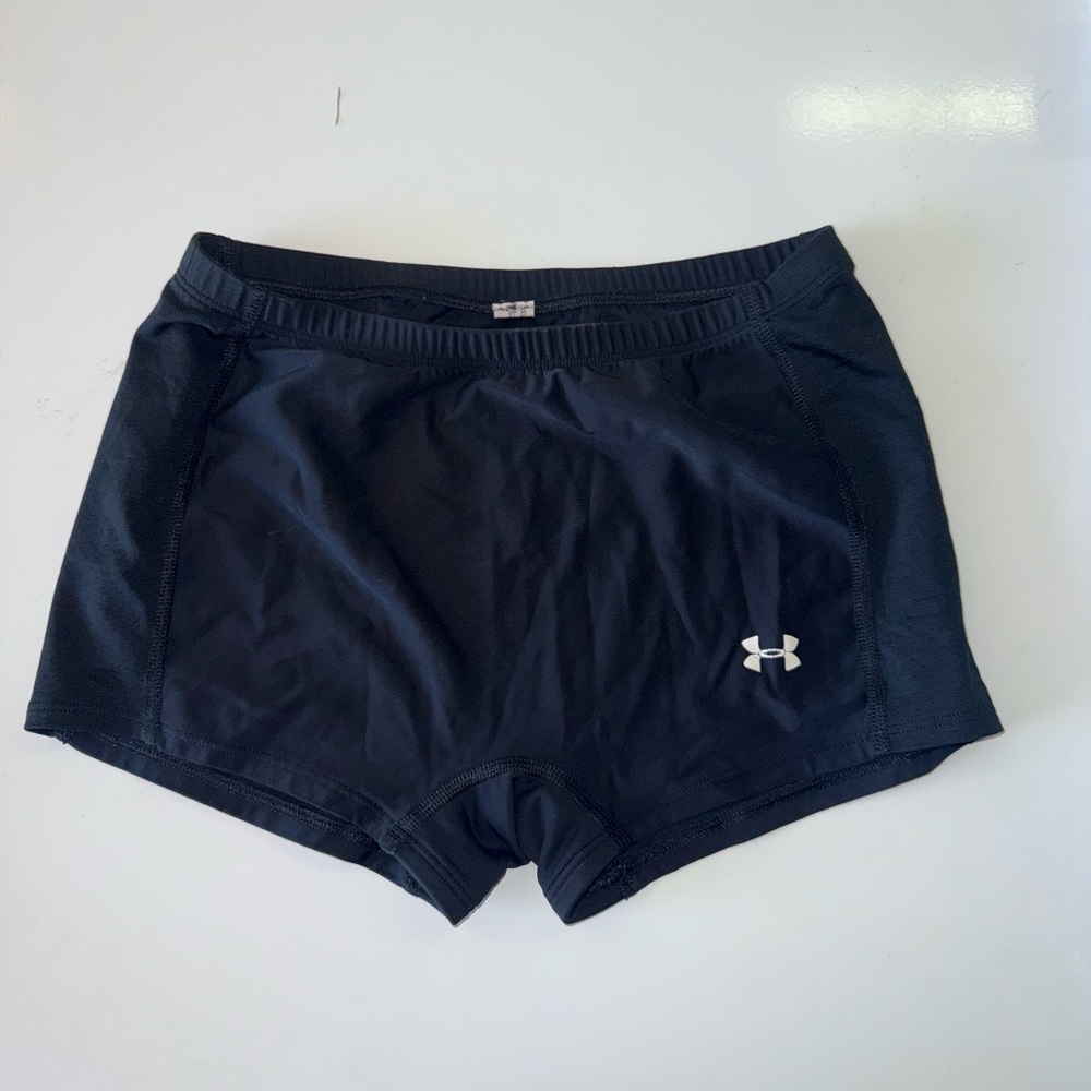 Under Armour Black Athletic Shorts Moisture-Wicking Elastic Waistband